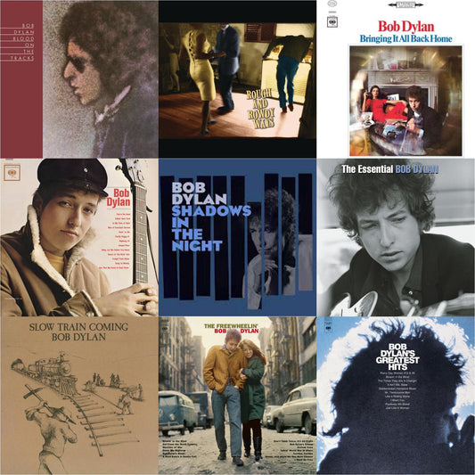 Bob Dylan - Blood On The Tracks (150G/Dl Insert) & Rough & Rowdy Ways (2LP/180G/Dl Card) & Bringing It All Back Home & Bob Dylan (Mono) & Shadows In The Night (LP/CD/180G) & Essential Bob Dylan & Slow Train Coming (150G/Dl Card) & Freewheelin Bob