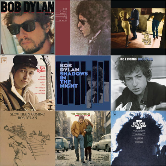 Bob Dylan - Infidels (150G/Dl Insert) & Blood On The Tracks (150G/Dl Insert) & Rough & Rowdy Ways (2LP/180G/Dl Card) & Bob Dylan (Mono) & Shadows In The Night (LP/CD/180G) & Essential Bob Dylan & Slow Train Coming (150G/Dl Card) & Freewheelin Bob