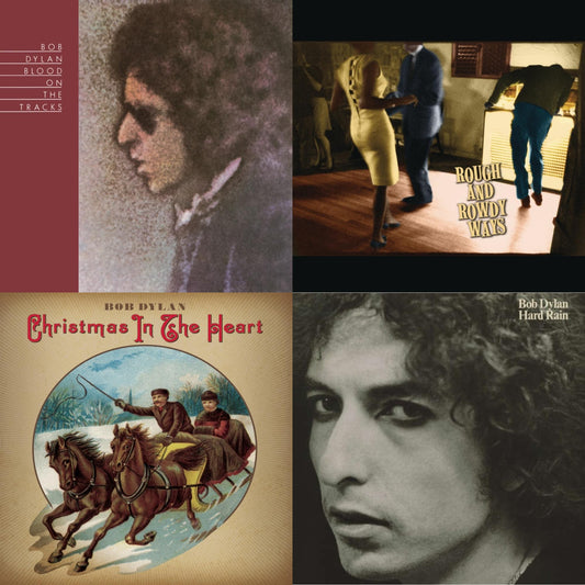 This is a 4 LP Vinyl SKU bundle.
1.This LP Vinyl is brand new.Format: LP VinylMusic Style: Folk RockThis item's title is: Blood On The Tracks (150G/Dl Insert)Artist: Bob DylanLabel: LEGACY/ COLUMBIABarcode: 190759506615Release Date: 6/28/2019
2.This LP Vinyl is brand new.