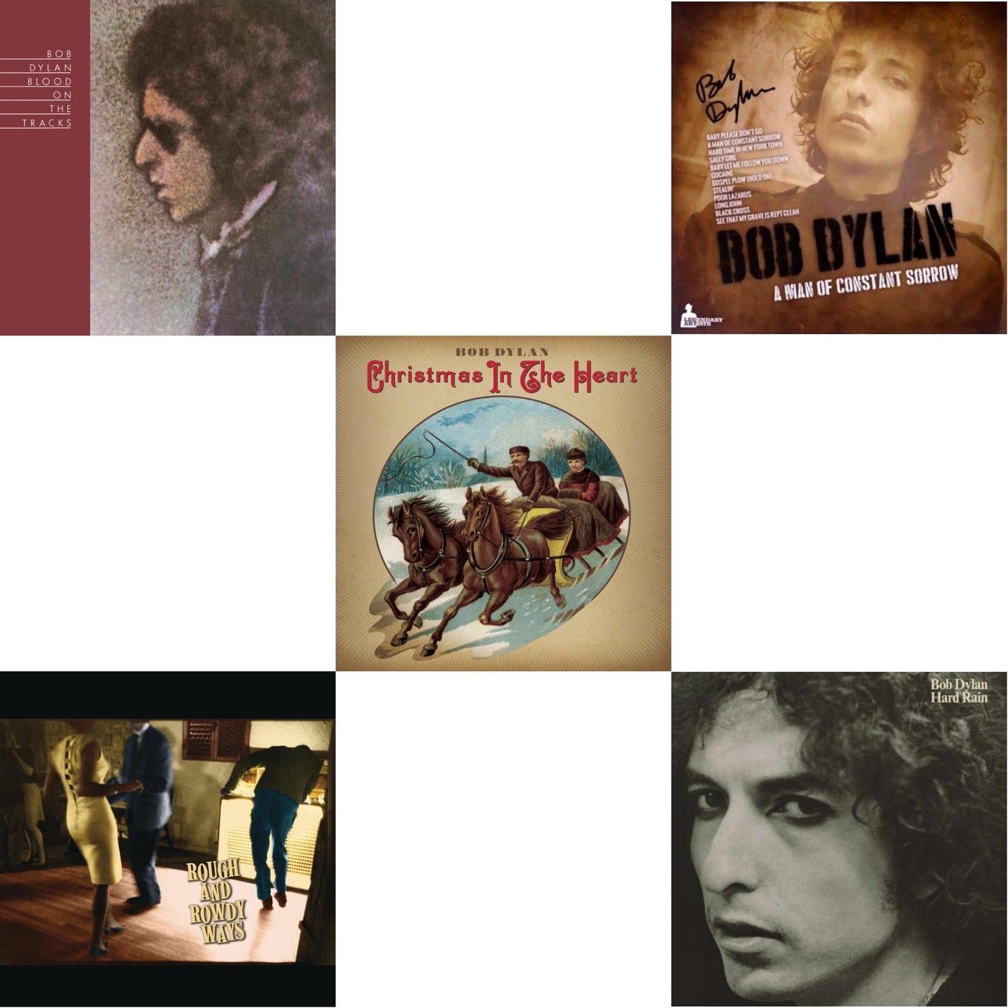 Blood On The Tracks (150G/Dl Insert) & Rough & Rowdy Ways (2LP/180G/Dl Card) & Christmas In The Heart & Man Of Constant Sorrow & Hard Rain (150G/Dl Card)