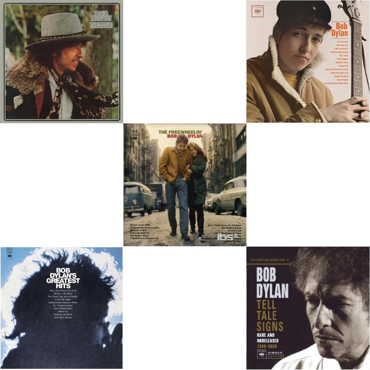 Greatest Hits Vol.1 & Desire & Freewheelin Bob Dylan & Bob Dylan & Tell Tale Signs: Bootleg Series Vol.8