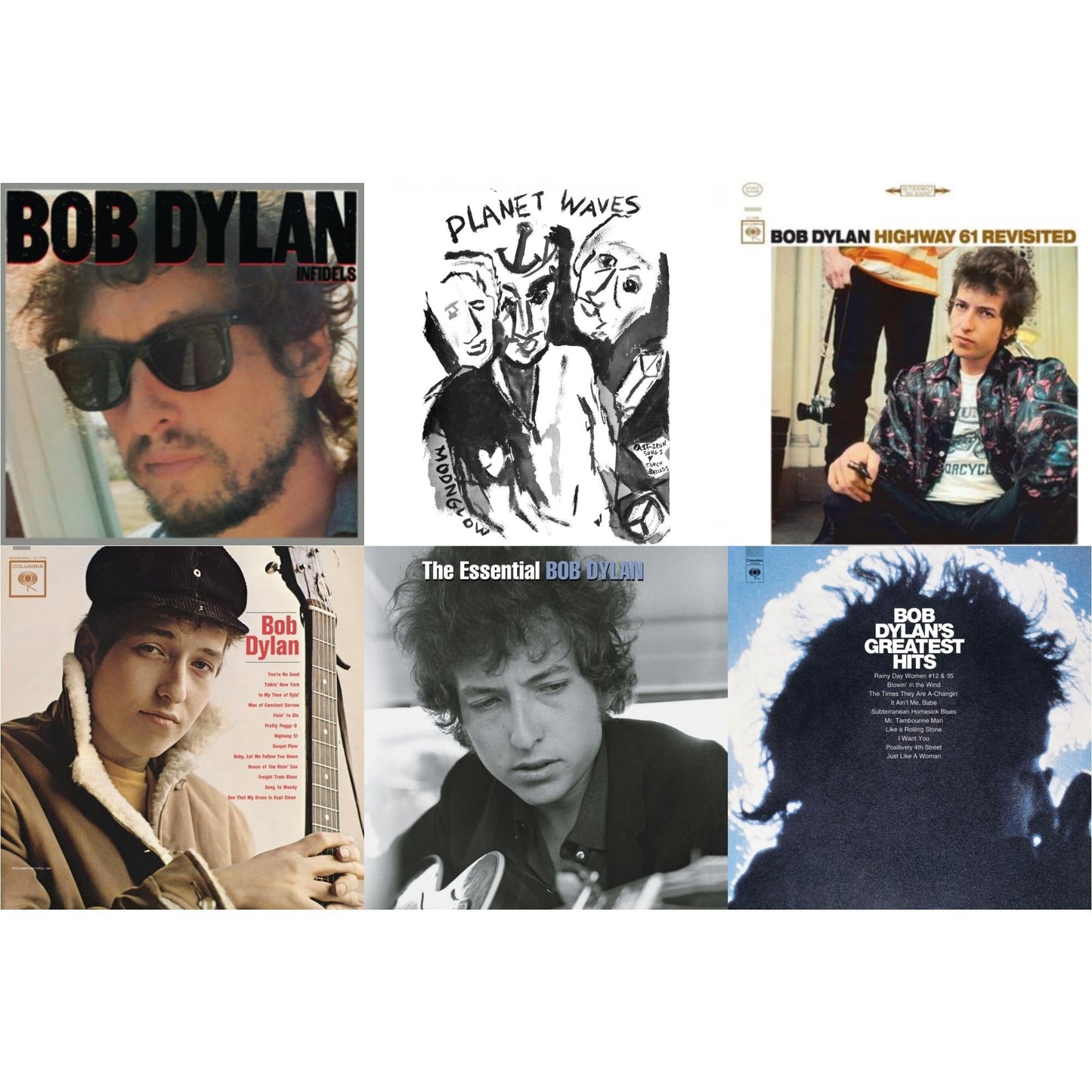Infidels (150G/Dl Insert) & Planet Waves (150G LP Vinyl/Dl) & Highway 61 Revisited & Bob Dylan (Mono) & Essential Bob Dylan & Greatest Hits (150G/Dl Card)