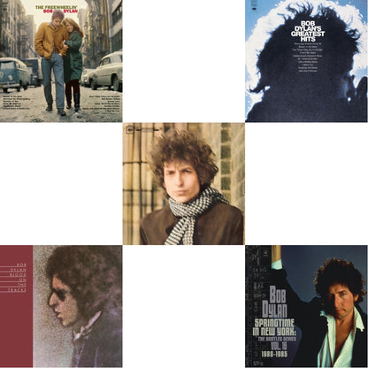 Blood On The Tracks (150G/Dl Insert) & Springtime In New York: The Bootleg Series Vol. 16 (1980-1985) (2LP) & Blonde On Blonde & Freewheelin Bob Dylan (140G/Dl Code) & Greatest Hits (150G/Dl Card)