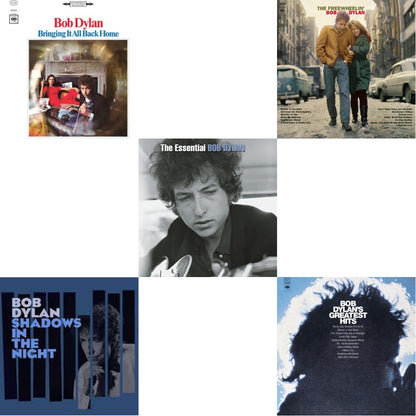 Bringing It All Back Home & Shadows In The Night (LP/CD/180G) & Essential Bob Dylan & Freewheelin Bob Dylan (140G/Dl Code) & Greatest Hits (150G/Dl Card)
