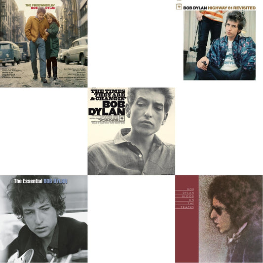 Blood On The Tracks (150G/Dl Insert) & Times They Are A-Changin (Mono) & Highway 61 Revisited & Essential Bob Dylan & Freewheelin Bob Dylan (140G/Dl Code)