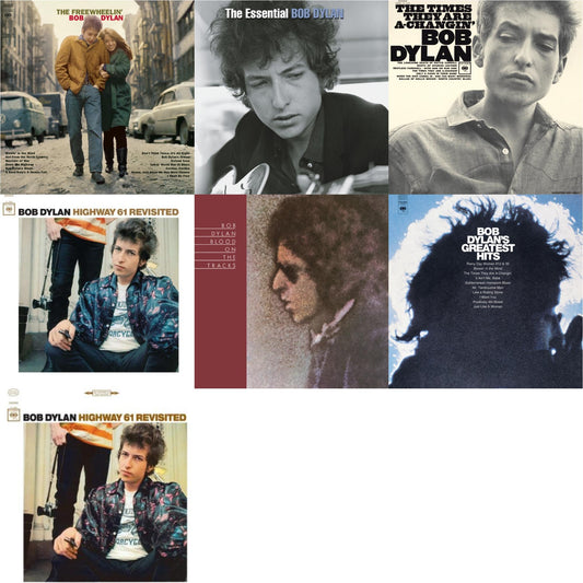 This is a 7 LP Vinyl SKU bundle.
1.This LP Vinyl is brand new.Format: LP VinylMusic Style: Folk RockThis item's title is: Blood On The Tracks (150G/Dl Insert)Artist: Bob DylanLabel: LEGACY/ COLUMBIABarcode: 190759506615Release Date: 6/28/2019
2.This LP Vinyl is brand new.