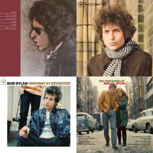 Blood On The Tracks (150G/Dl Insert) & Blonde On Blonde & Highway 61 Revisited & Freewheelin Bob Dylan (140G/Dl Code)