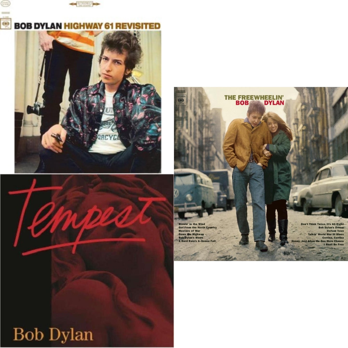 Highway 61 Revisited & Tempest (2LP/CD/180G/Gatefold) & Freewheelin Bob Dylan (140G/Dl Code)