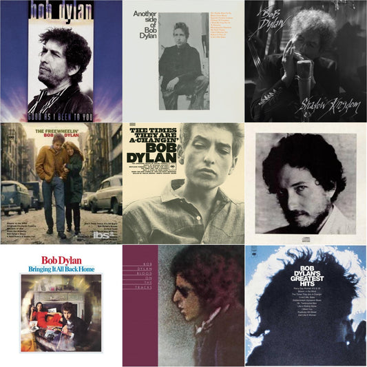 Greatest Hits Vol.1 & Shadow Kingdom & Freewheelin Bob Dylan & Blood On The Tracks & Bringing It All Back Home & Times They Are A-Changin & New Morning & Good As I Been To You & Another Side Of Bob Dylan