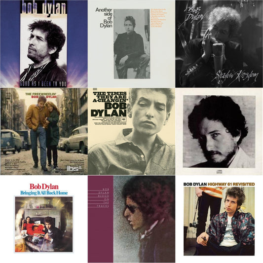 Shadow Kingdom & Freewheelin Bob Dylan & Blood On The Tracks & Highway 61 Revisited & Bringing It All Back Home & Times They Are A-Changin & New Morning & Good As I Been To You & Another Side Of Bob Dylan
