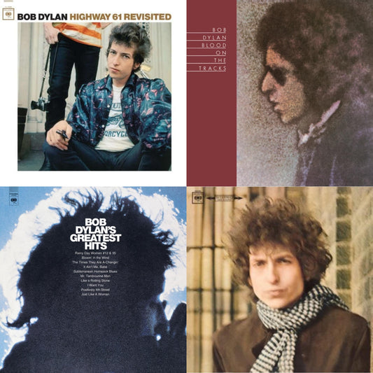 This is a 4 LP Vinyl SKU bundle.
1.This LP Vinyl is brand new.Format: LP VinylMusic Style: Folk RockThis item's title is: Blood On The Tracks (150G/Dl Insert)Artist: Bob DylanLabel: LEGACY/ COLUMBIABarcode: 190759506615Release Date: 6/28/2019
2.This LP Vinyl is brand new.