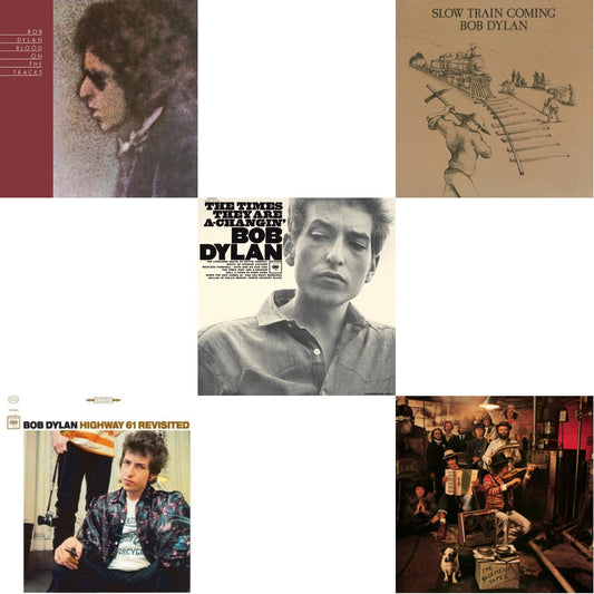 This is a 5 LP Vinyl SKU bundle.
1.This LP Vinyl is brand new.Format: LP VinylMusic Style: Folk RockThis item's title is: Blood On The Tracks (150G/Dl Insert)Artist: Bob DylanLabel: LEGACY/ COLUMBIABarcode: 190759506615Release Date: 6/28/2019
2.This LP Vinyl is brand new.