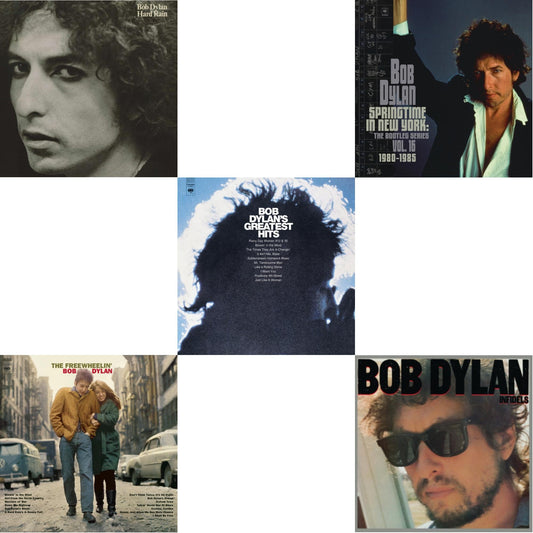 Infidels (150G/Dl Insert) & Springtime In New York: The Bootleg Series Vol. 16 (1980-1985) (2LP) & Hard Rain (150G/Dl Card) & Freewheelin Bob Dylan (140G/Dl Code) & Greatest Hits (150G/Dl Card)