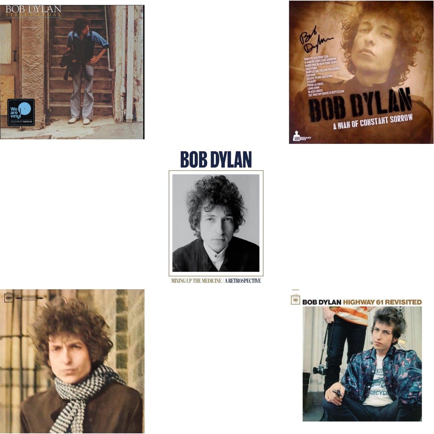 Street-Legal (150G LP Vinyl/Dl) & Blonde On Blonde & Mixing Up The Medicine & Man Of Constant Sorrow & Highway 61 Revisited