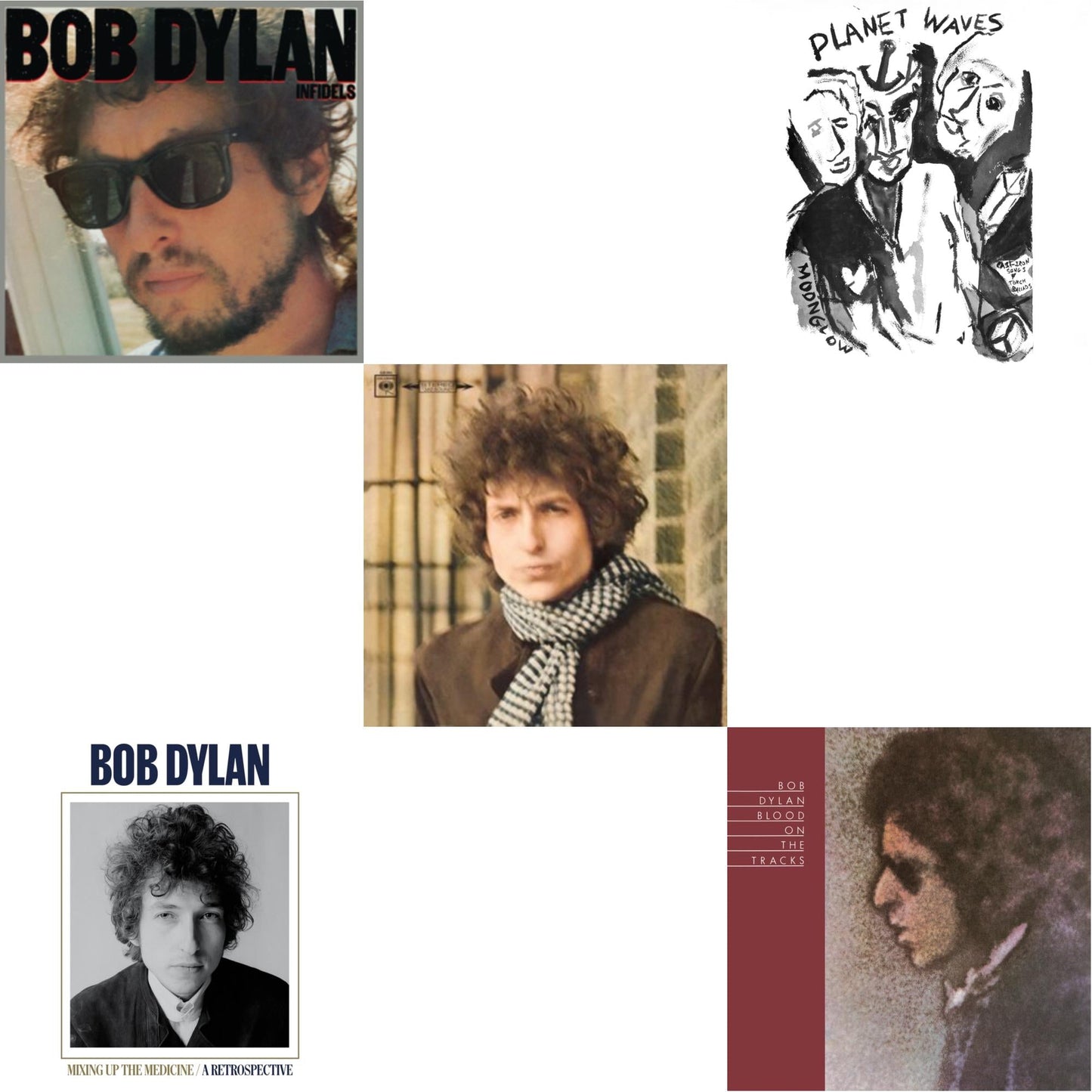 This is a 5 LP Vinyl SKU bundle.
1.This LP Vinyl is brand new.Format: LP VinylMusic Style: Folk RockThis item's title is: Infidels (150G/Dl Insert)Artist: Bob DylanLabel: LEGACY/ COLUMBIABarcode: 190758469515Release Date: 9/6/2019
2.This LP Vinyl is brand new.