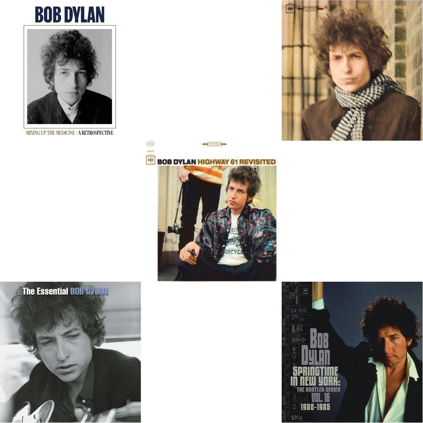 Springtime In New York: The Bootleg Series Vol. 16 (1980-1985) (2LP) & Highway 61 Revisited & Blonde On Blonde & Mixing Up The Medicine & Essential Bob Dylan