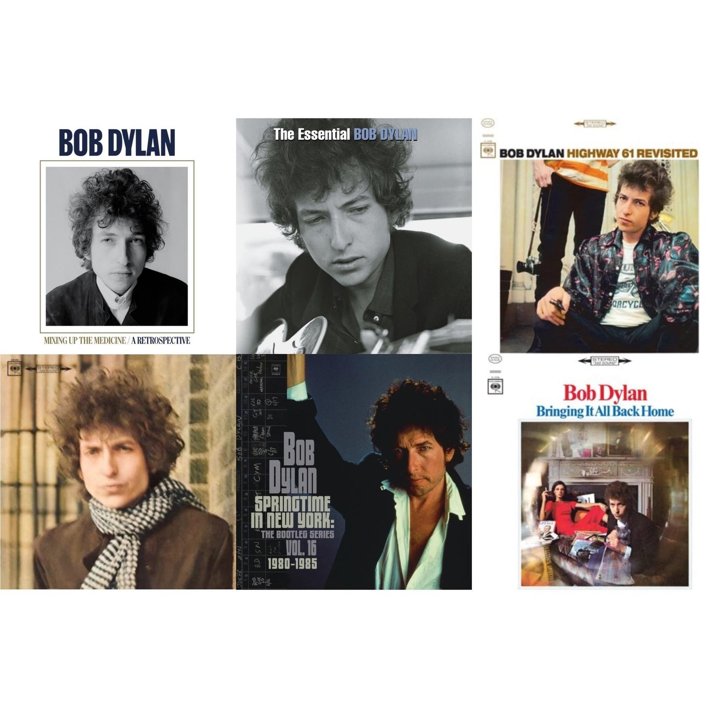 Springtime In New York: The Bootleg Series Vol. 16 (1980-1985) (2LP) & Bringing It All Back Home & Highway 61 Revisited & Blonde On Blonde & Mixing Up The Medicine & Essential Bob Dylan