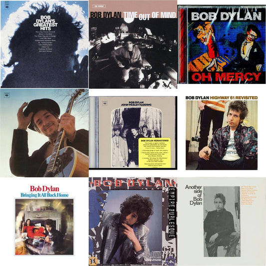 Greatest Hits Vol.1 & Time Out Of Mind & Oh Mercy & Nashville Skyline & John Wesley Harding & Highway 61 Revisited & Bringing It All Back Home & Empire Burlesque & Another Side Of Bob Dylan