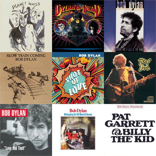 Slow Train Coming & Bringing It All Back Home & Shot Of Love & Pat Garrett & Billy The Kid & Good As I Been To You & Real Live & Planet Waves & Dylan & The Dead & Love & Theft