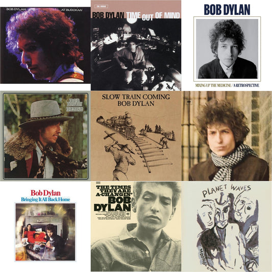 At Budokan & Time Out Of Mind & Mixing Up The Medicine & Desire & Slow Train Coming & Blonde On Blonde & Bringing It All Back Home & Times They Are A-Changin & Planet Waves
