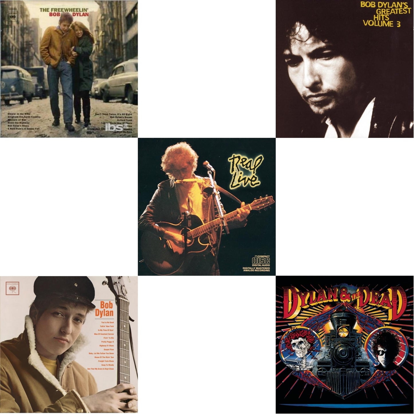 Freewheelin Bob Dylan & Bob Dylan & Real Live & Greatest Hits Vol.3 & Dylan & The Dead