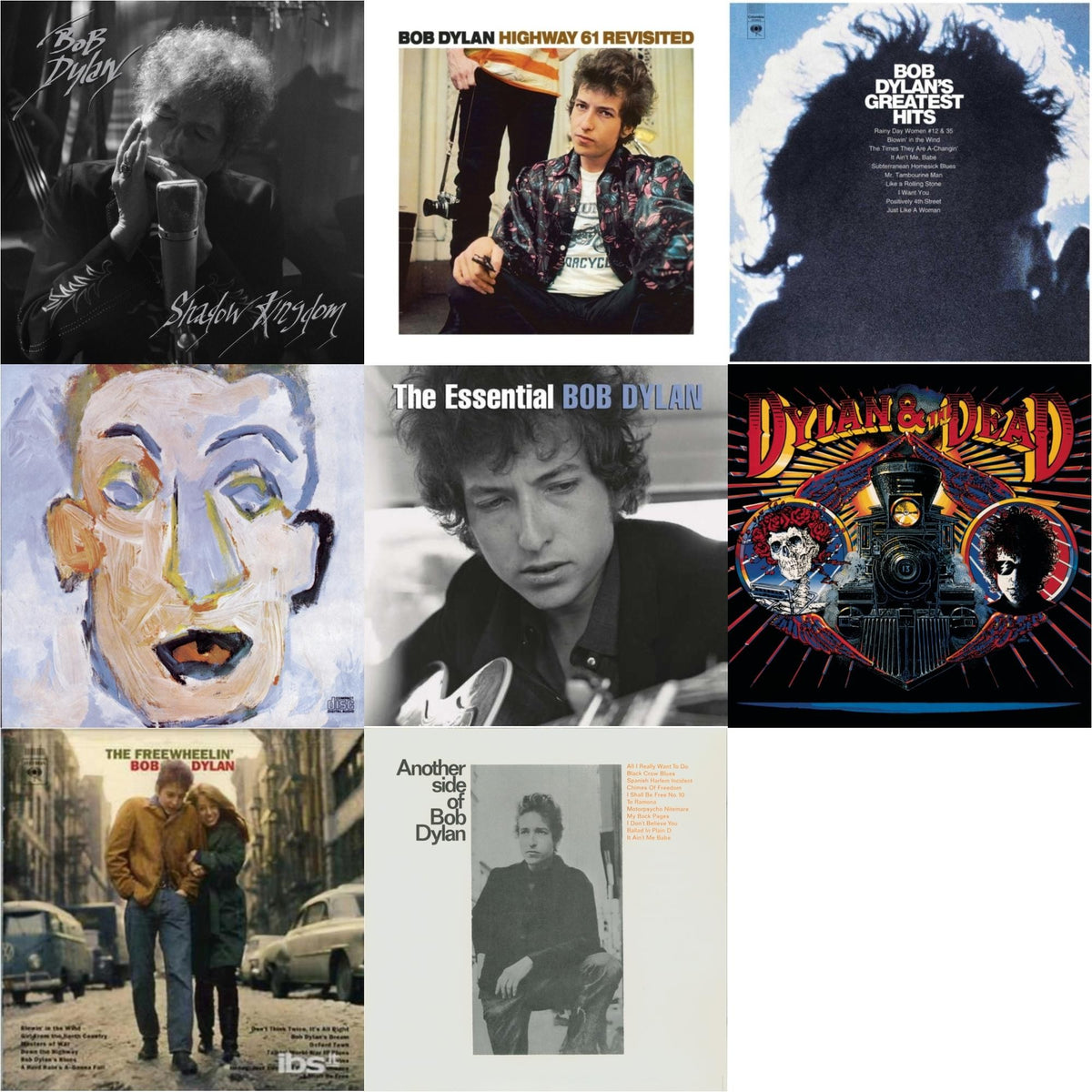 Greatest Hits Vol.1 & Shadow Kingdom & Freewheelin Bob Dylan & Highway 61 Revisited & Another Side Of Bob Dylan & Self Portrait & Dylan & The Dead & Essential Bob Dylan