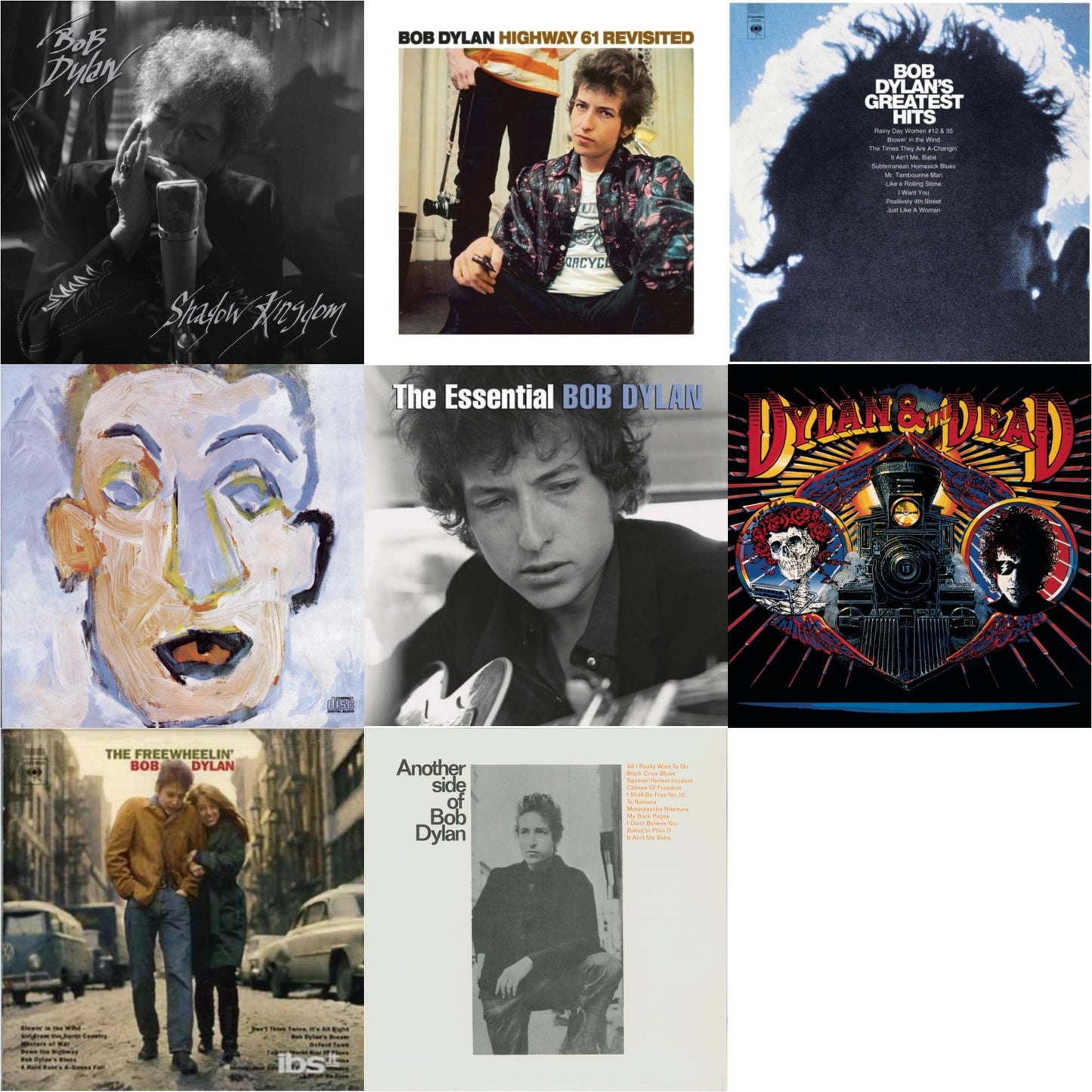 Greatest Hits Vol.1 & Shadow Kingdom & Freewheelin Bob Dylan & Highway 61 Revisited & Another Side Of Bob Dylan & Self Portrait & Dylan & The Dead & Essential Bob Dylan