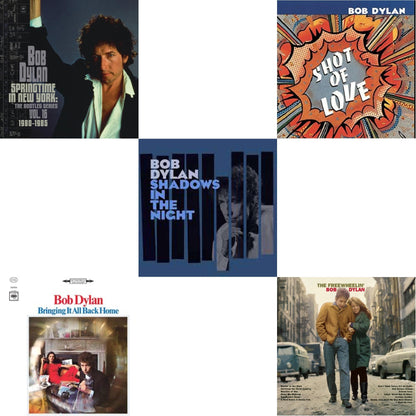 Springtime In New York: The Bootleg Series Vol. 16 (1980-1985) (2LP) & Bringing It All Back Home & Shadows In The Night (LP/CD/180G) & Shot Of Love (150G/Dl Card) & Freewheelin Bob Dylan (140G/Dl Code)