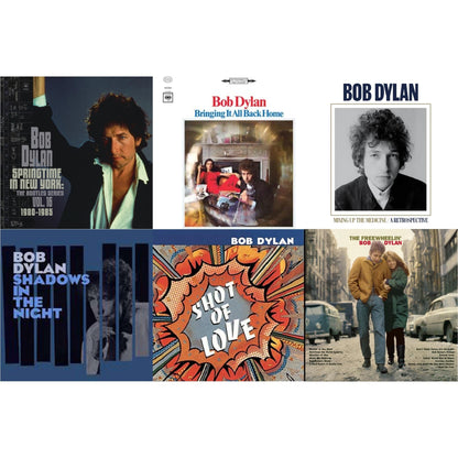 Springtime In New York: The Bootleg Series Vol. 16 (1980-1985) (2LP) & Bringing It All Back Home & Mixing Up The Medicine & Shadows In The Night (LP/CD/180G) & Shot Of Love (150G/Dl Card) & Freewheelin Bob Dylan (140G/Dl Code)