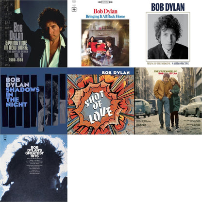 Springtime In New York: The Bootleg Series Vol. 16 (1980-1985) (2LP) & Bringing It All Back Home & Mixing Up The Medicine & Shadows In The Night (LP/CD/180G) & Shot Of Love (150G/Dl Card) & Freewheelin Bob Dylan (140G/Dl Code)