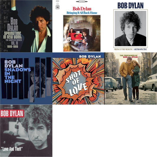 Bob Dylan - Springtime In New York: The Bootleg Series Vol. 16 (1980-1985) (2LP) & Bringing It All Back Home & Mixing Up The Medicine & Shadows In The Night (LP/CD/180G) & Shot Of Love (150G/Dl Card) & Freewheelin Bob Dylan (140G/Dl Code) & Love And