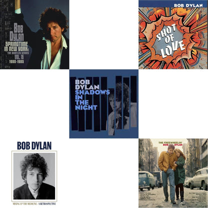 Springtime In New York: The Bootleg Series Vol. 16 (1980-1985) (2LP) & Mixing Up The Medicine & Shadows In The Night (LP/CD/180G) & Shot Of Love (150G/Dl Card) & Freewheelin Bob Dylan (140G/Dl Code)