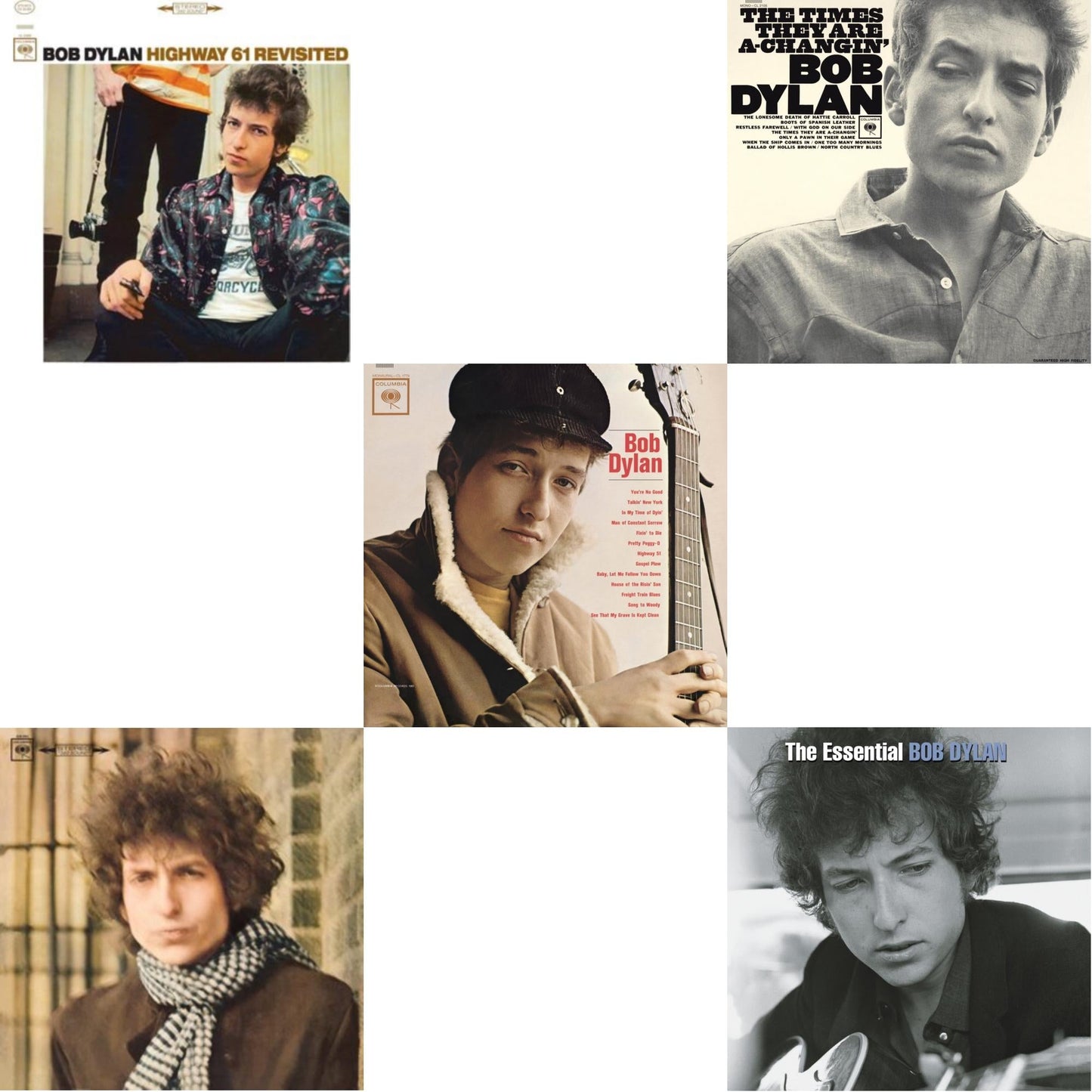 Highway 61 Revisited & Blonde On Blonde & Bob Dylan (Mono) & Times They Are A-Changin (Mono) & Essential Bob Dylan