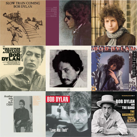 Slow Train Coming & Blood On The Tracks & Blonde On Blonde & Times They Are A-Changin & New Morning & Empire Burlesque & Another Side Of Bob Dylan & Love & Theft & Basement Tapes Raw: The Bootleg Series Vol.11