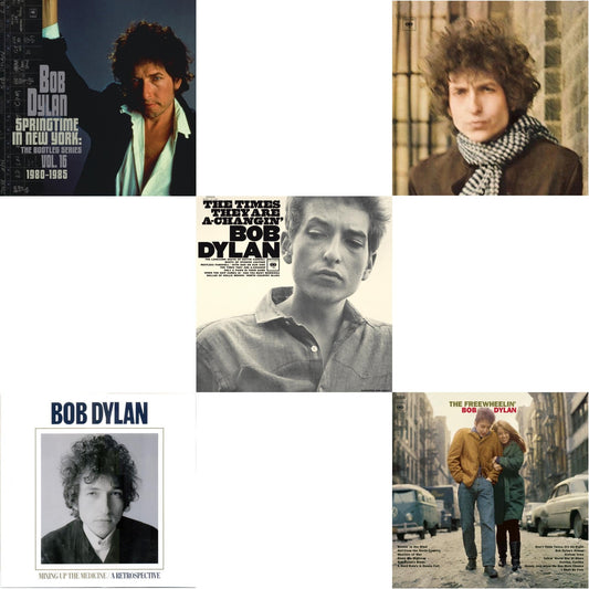 Springtime In New York: The Bootleg Series Vol. 16 (1980-1985) (2LP) & Mixing Up The Medicine & Times They Are A-Changin (Mono) & Blonde On Blonde & Freewheelin Bob Dylan (140G/Dl Code)