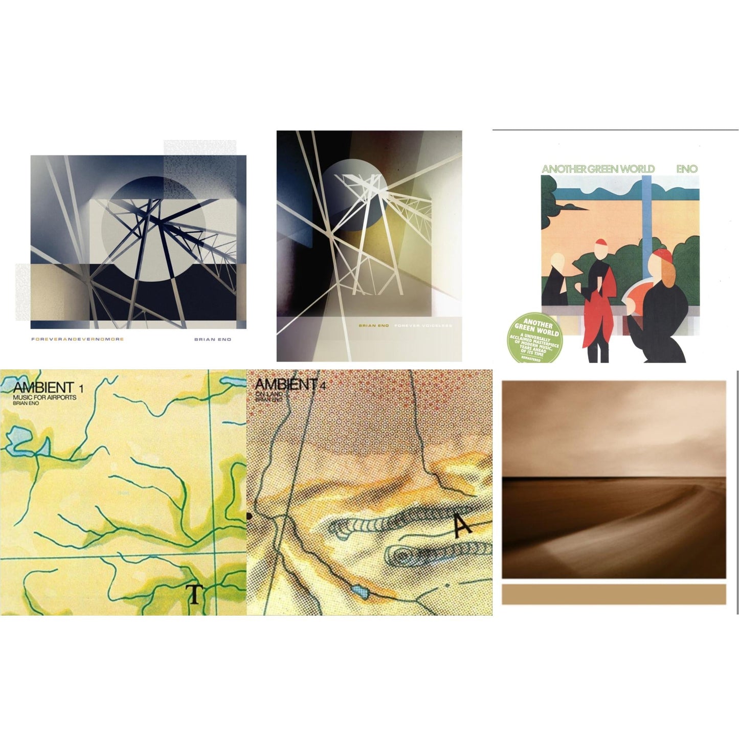Foreverandevernomore & Forever Voiceless (Crystal Clear LP Vinyl) & Another Green World (140G/2017 Master) & Ambient 1: Music For Airports & Ambient 4: On Land & Small Craft On A Milk Sea (2LP/Dl Card)