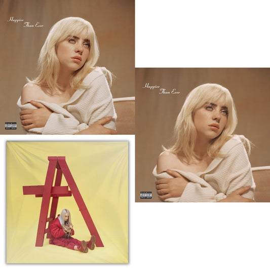 Billie Eilish - Happier Than Ever (X) (2LP) & Happier Than Ever (2LP/Recycled Vinyl/Rainbow Foil Jacket) (Rsd) & Billie Eilish - Dont Smile At Me (Black LP Vinyl)