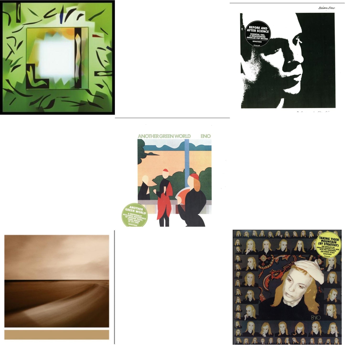 Another Green World (140G/2017 Master) & Before And After Science (140G/2017 Master) & Taking Tiger Mountain (By Strategy) (140G/2017 Master) & Shutov Assembly (2LP/Gatefold/Dl) & Small Craft On A Milk Sea (2LP/Dl Card)