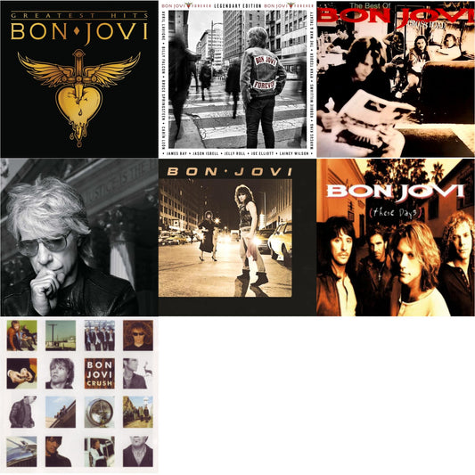 Greatest Hits (2LP) & Forever (Legendary Edition) (2LP) & Cross Road (2LP) & 2020 (2LP/Gold Vinyl) & Bon Jovi (180G) & These Days (180G) & Crush (180G)