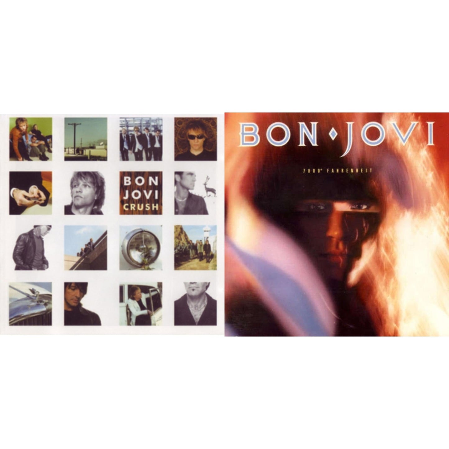 This is a 2 LP Vinyl SKU bundle.
1.This LP Vinyl is brand new.Format: LP VinylMusic Style: Hard RockThis item's title is: 7800º Fahrenheit (180G)Artist: Bon JoviLabel: ISLAND/UMEBarcode: 602547029201Release Date: 11/4/2016
2.This LP Vinyl is brand new.