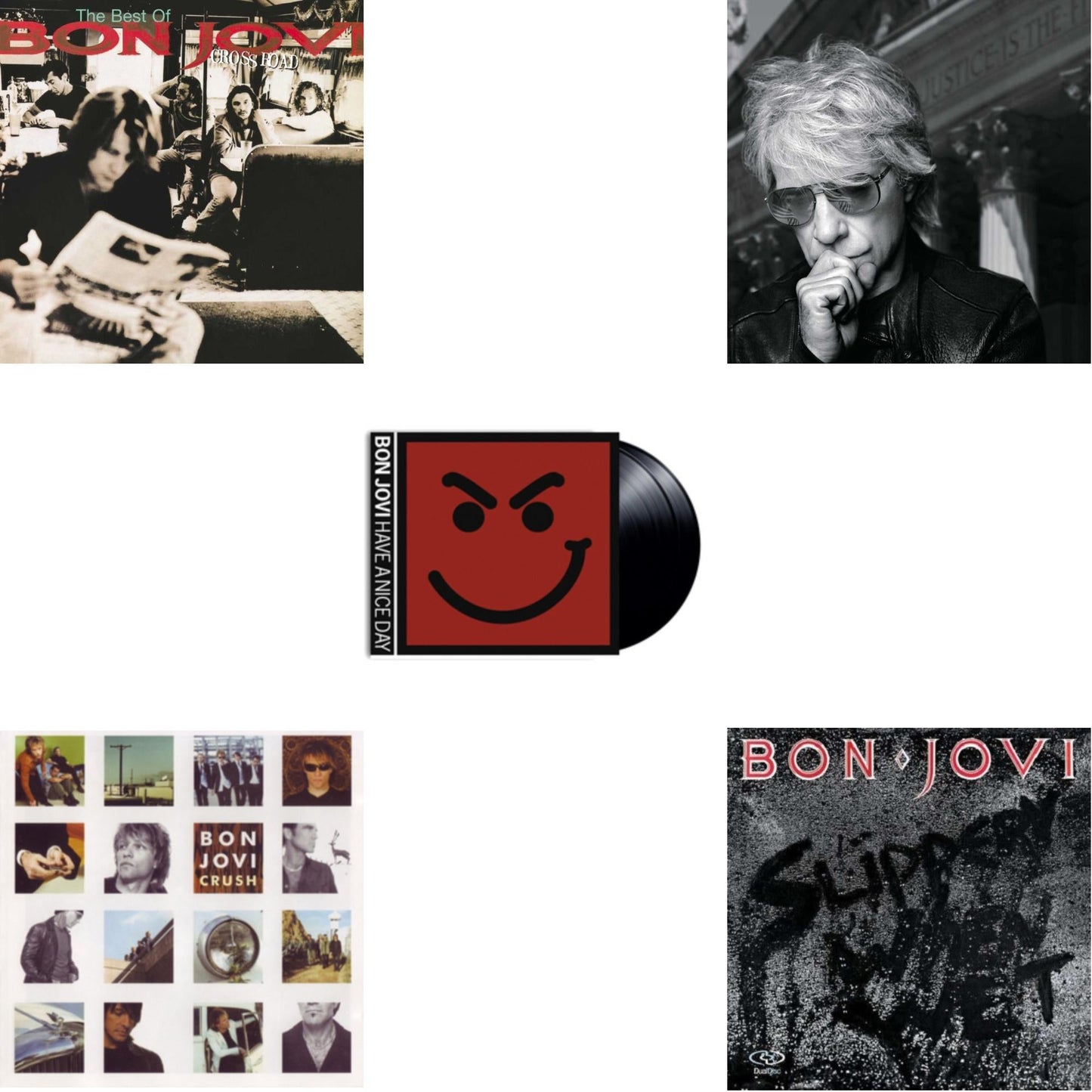 Cross Road (2LP) & 2020 (2LP/Gold Vinyl) & Slippery When Wet (180G) & Crush (180G) & Have A Niceday (180G)