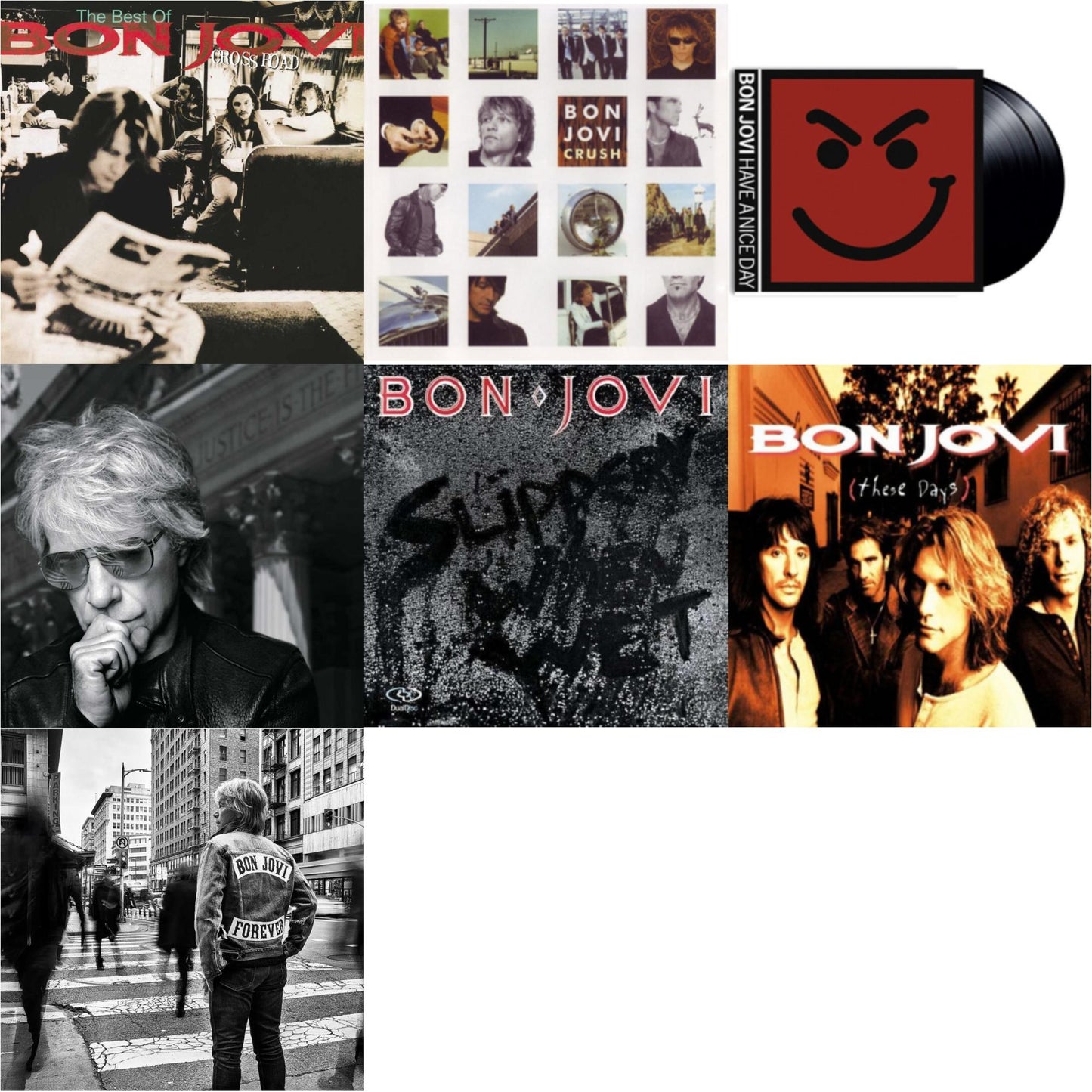 Forever & Cross Road (2LP) & 2020 (2LP/Gold Vinyl) & Slippery When Wet (180G) & These Days (180G) & Crush (180G) & Have A Niceday (180G)