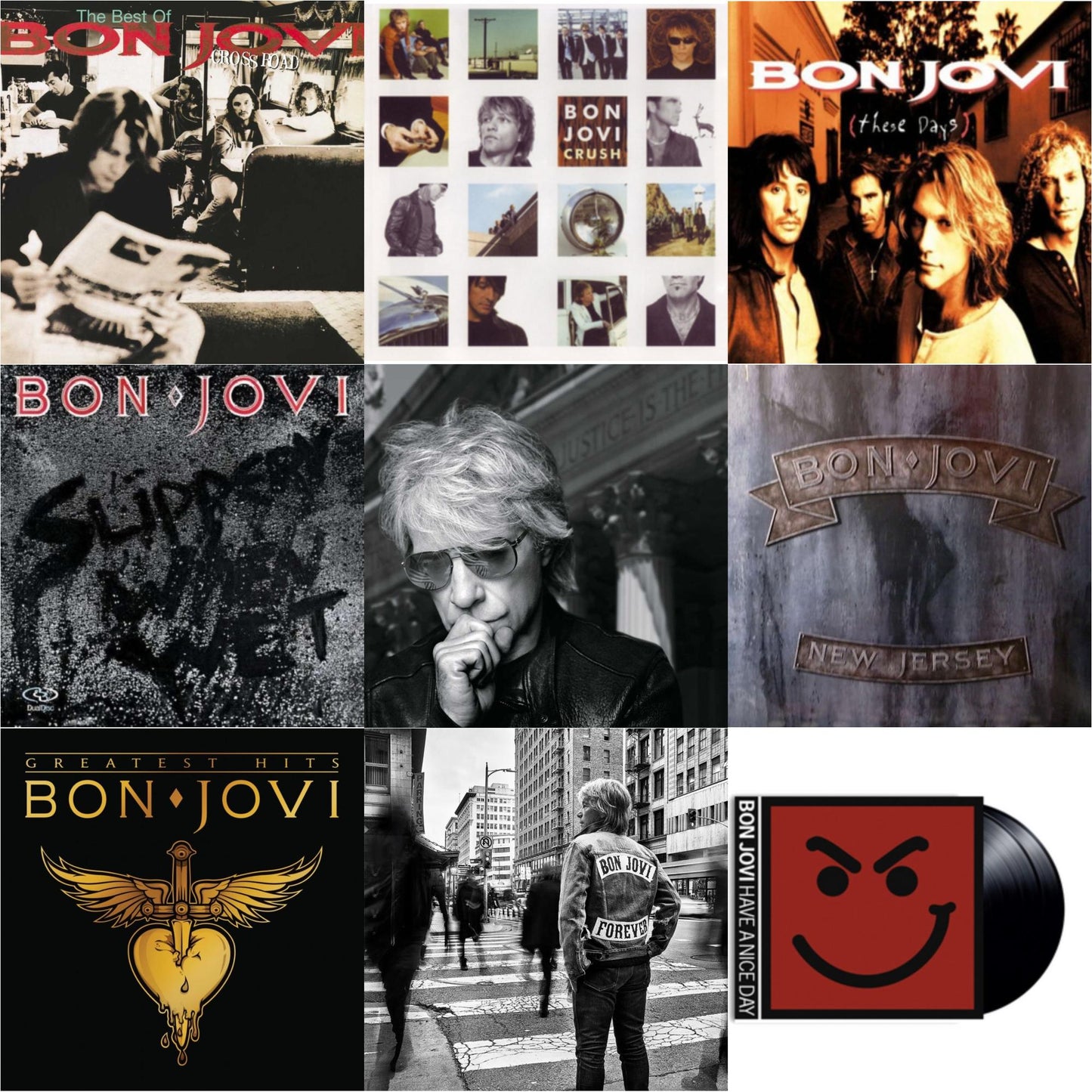 Forever & Greatest Hits (2LP) & Cross Road (2LP) & 2020 (2LP/Gold Vinyl) & Slippery When Wet (180G) & New Jersey (180G) & These Days (180G) & Crush (180G) & Have A Niceday (180G)