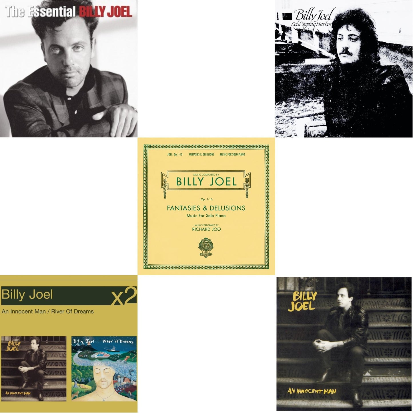 Essential Billy Joel & River Of Dreams & Fantasies & Delusions (Opus 1-10 Music For Solo Piano) & Cold Spring Harbor & An Innocent Man