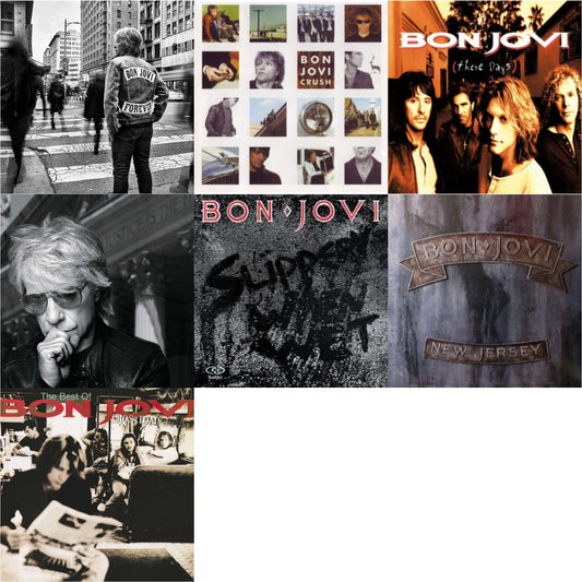 Bon Jovi - Forever & Cross Road (2LP) & 2020 (2LP/Gold Vinyl) & Slippery When Wet (180G) & New Jersey (180G) & These Days (180G) & Crush (180G)