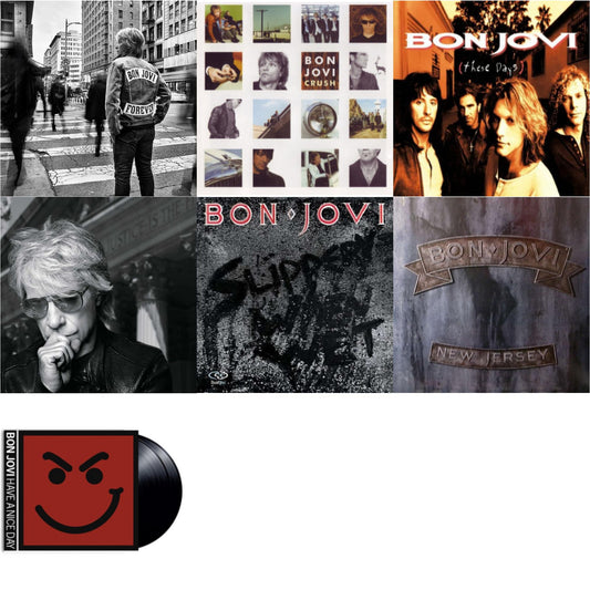 This is a 7 LP Vinyl SKU bundle.
1.This LP Vinyl is brand new.Format: LP VinylThis item's title is: ForeverArtist: Bon JoviBarcode: 602465377019Release Date: 6/7/2024
2.This LP Vinyl is brand new.