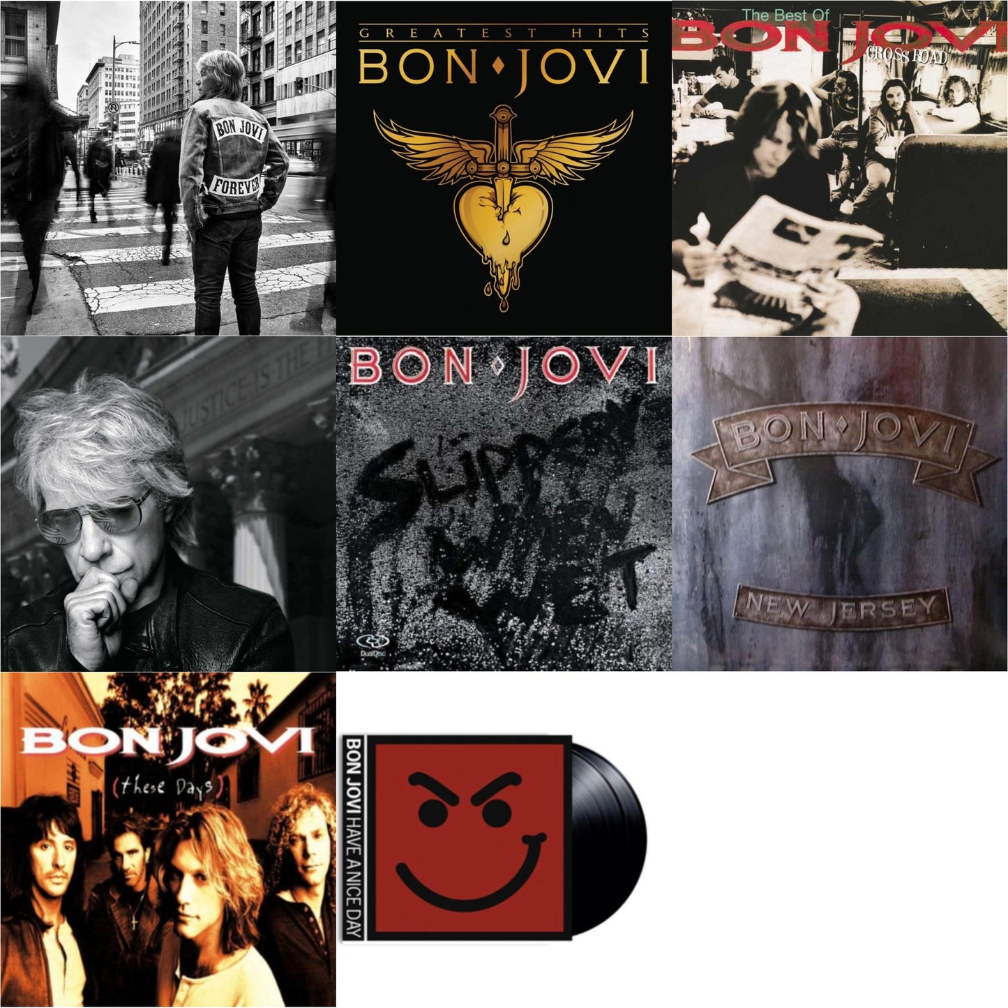 Forever & Greatest Hits (2LP) & Cross Road (2LP) & 2020 (2LP/Gold Vinyl) & Slippery When Wet (180G) & New Jersey (180G) & These Days (180G) & Have A Niceday (180G)
