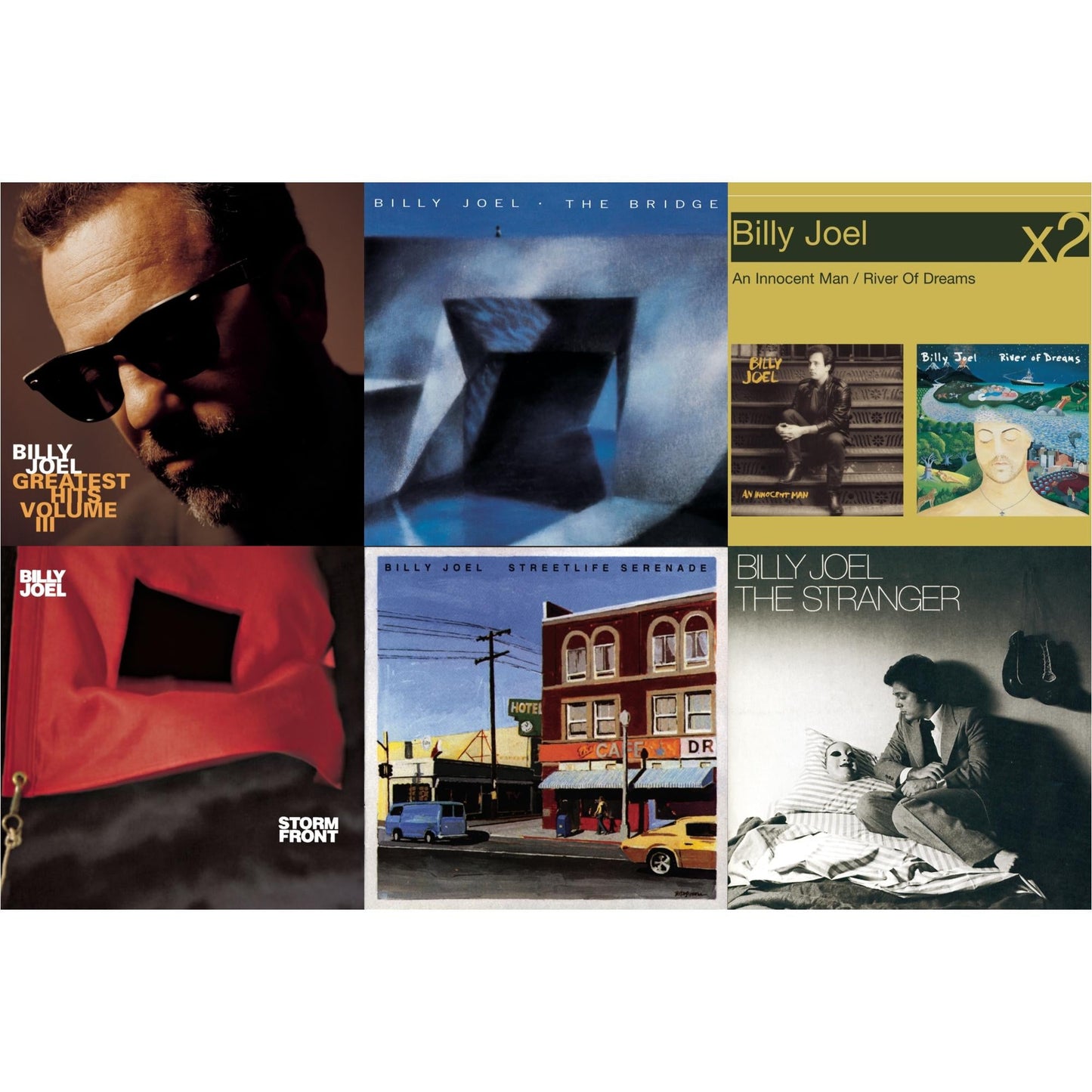Stormfront & Streetlife Serenade & Bridge & River Of Dreams & Stranger & Greatest Hits Vol.3