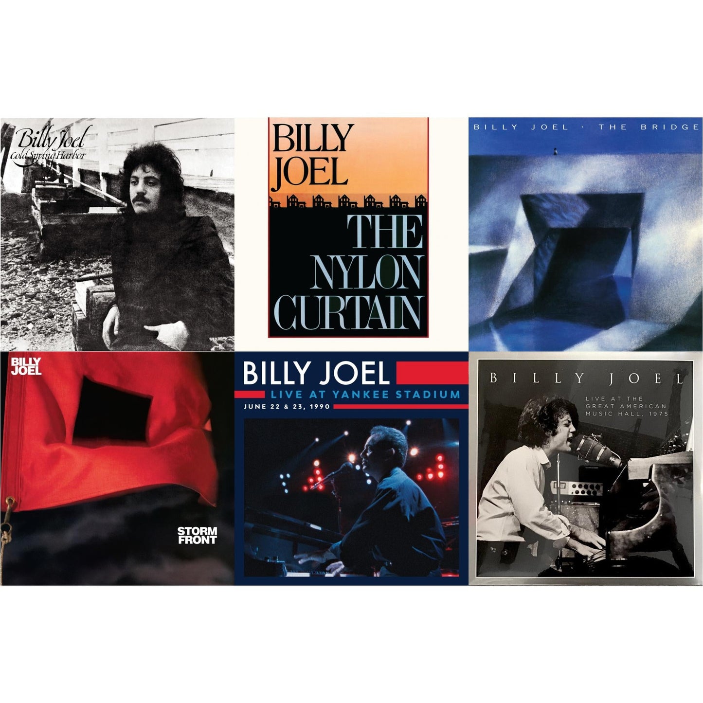 Cold Spring Harbor & Nylon Curtain (140G) & Bridge (140G) & Storm Front (140G) & Live At Yankee Stadium (3LP) & Live At The Great American Music Hall – 1975 (2LP)