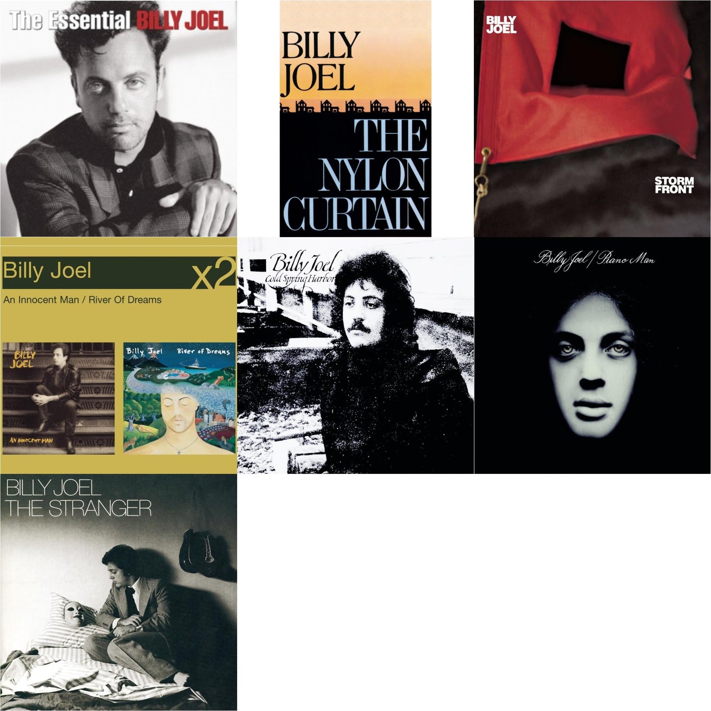 Essential Billy Joel & Nylon Curtain & Stormfront & River Of Dreams & Cold Spring Harbor & Piano Man & Stranger